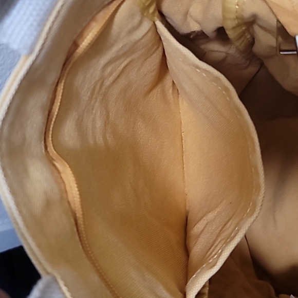 LILY QUEEN YELLOW CANVAS TOTE CROSSBODY SHOULDER ADJUSTABLE STRAP M - Picture 7 of 13